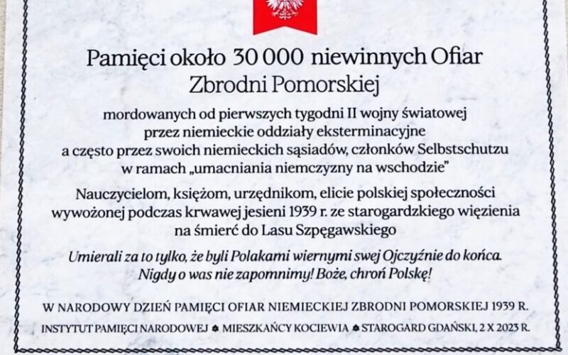 Narodowy Dzień Pamięci Ofiar Niemieckiej Zbrodni Pomorskiej – 2 października 2025